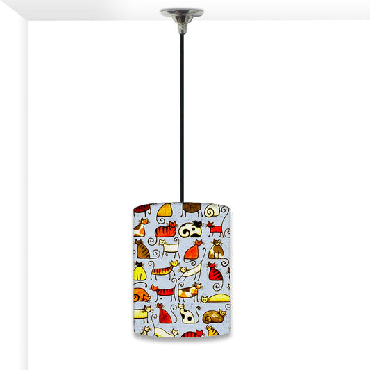 Kids Hanging Pendant Lamp - Cats Everywhere Nutcase