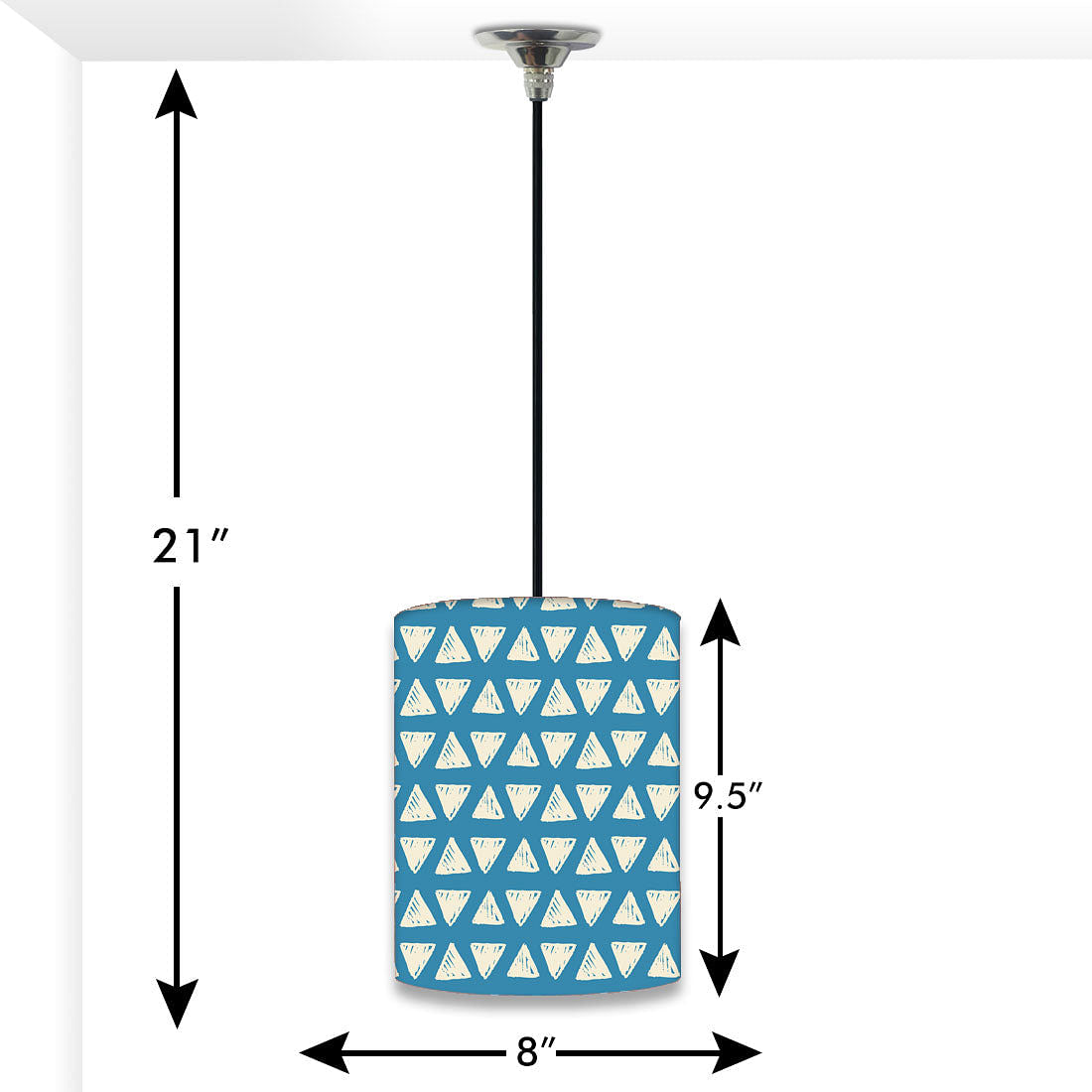 New Ceiling Pendant Lamp - White Triangle Nutcase