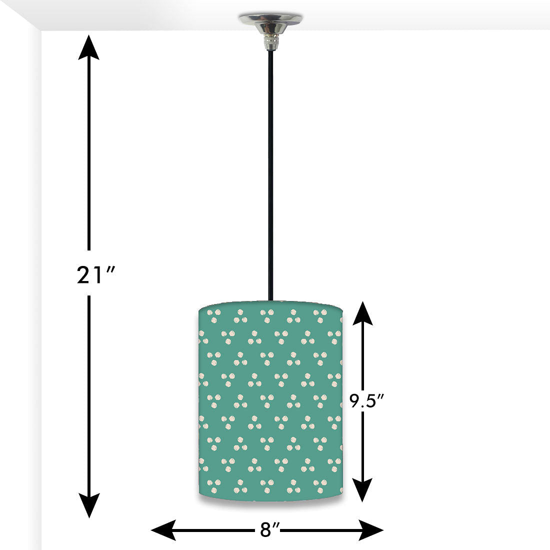 Modern Outdoor Pendant Lamp - Green Dots Nutcase
