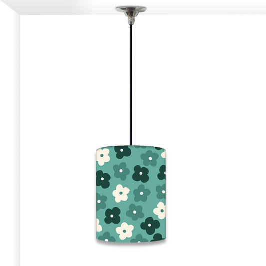 Beautiful Floral Pendant Lamp - White Green Flower Nutcase