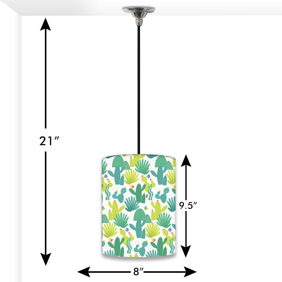 Cool Ceiling Pendant Lamp - Yellow Cactus Nutcase