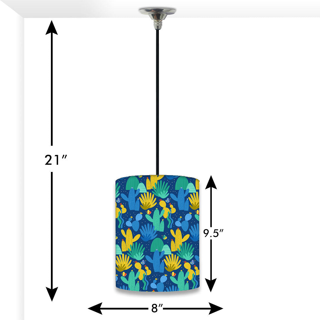 New Modern Hanging Pendant Lamp - Blue Cactus Nutcase