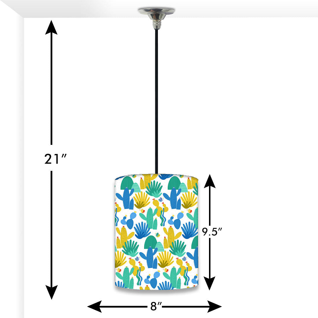 Beautiful Outdoor Pendant Lamp - Yellow Cactus Nutcase