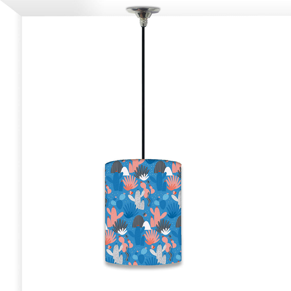 Cute Blue Pendant Lamp - Blue Cactus Nutcase