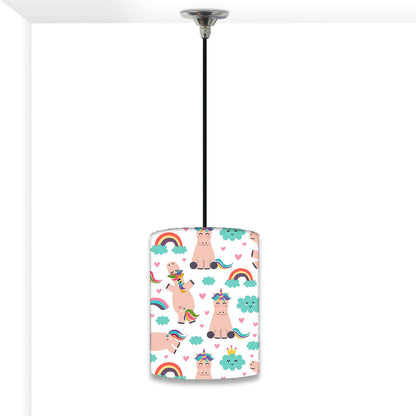 New Nursery Hanging Pendant Lamp - Unicorns and Cloud Nutcase