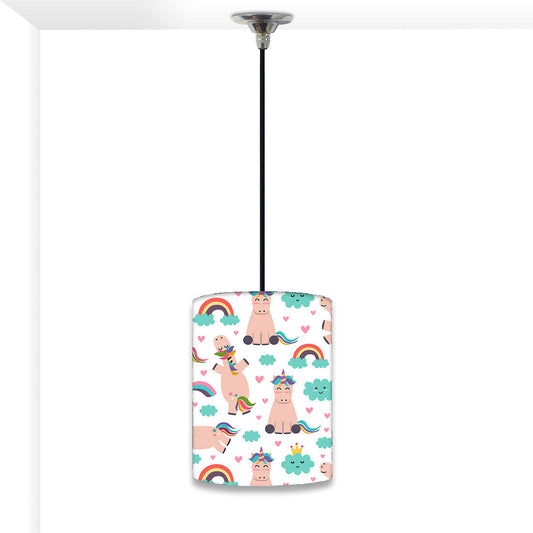 New Nursery Hanging Pendant Lamp - Unicorns and Cloud Nutcase