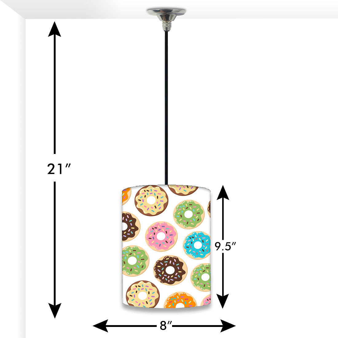 Kids Hanging Pendant Lamp - Donuts Nutcase