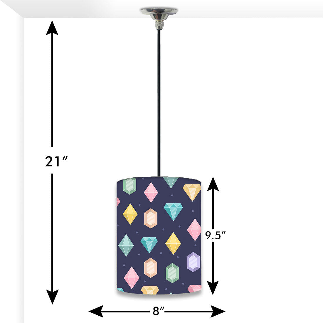 Hanging Pendant Lamp for Living-Room - Diamonds Nutcase