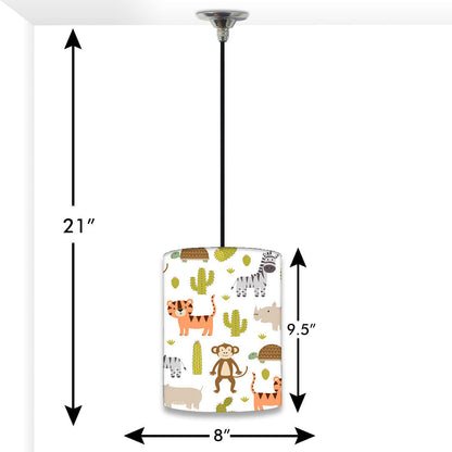 Beautiful Kids Ceiling Pendant Lamp - Monkey and Lion Nutcase
