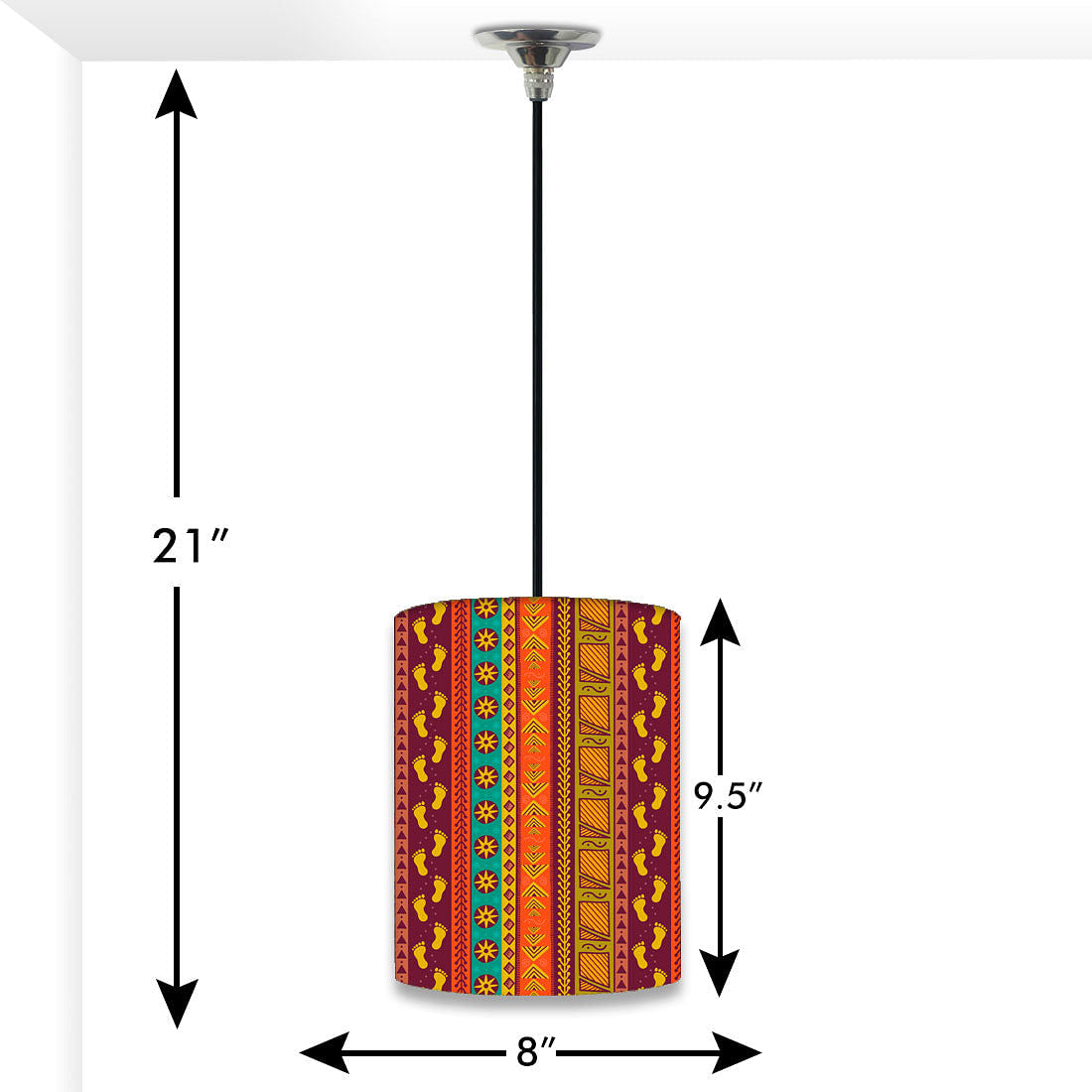 Best Ceiling Pendant Lamp - Aztec Orange And Green Pattern Nutcase