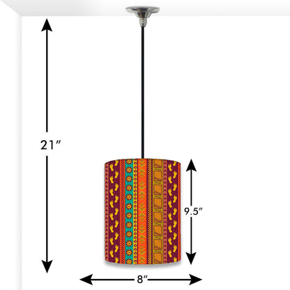 Best Ceiling Pendant Lamp - Aztec Orange And Green Pattern Nutcase