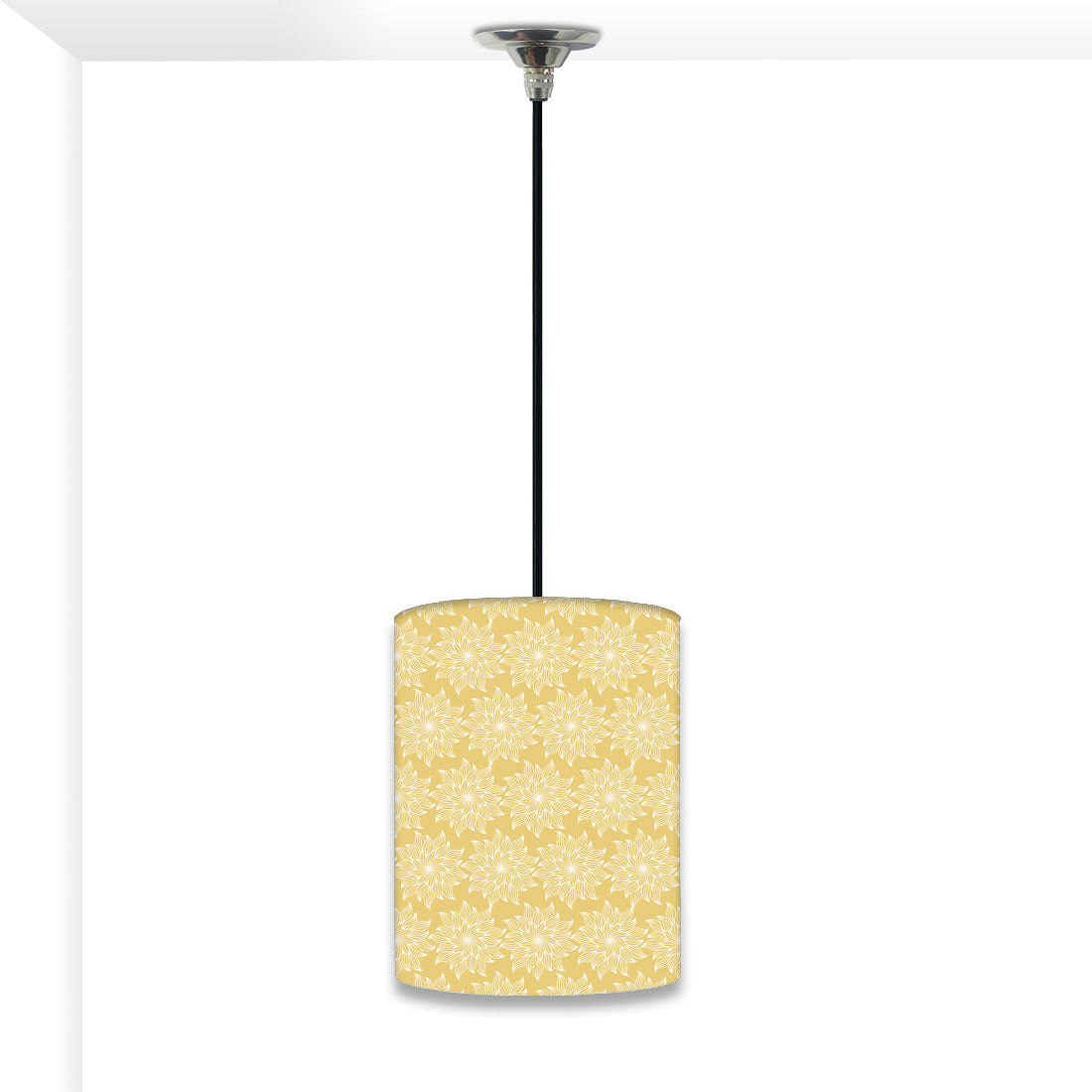 Mini Hanging Pendant Lamp - Yellow Geometrical Flower Nutcase