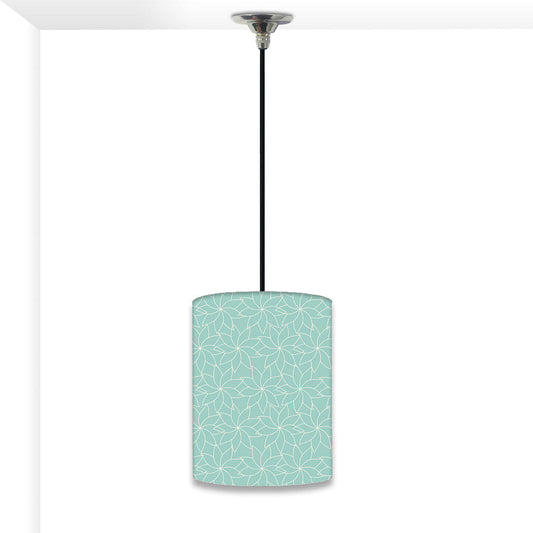 Living Room Pendant Lamp - Geometrical Blue Flower Nutcase