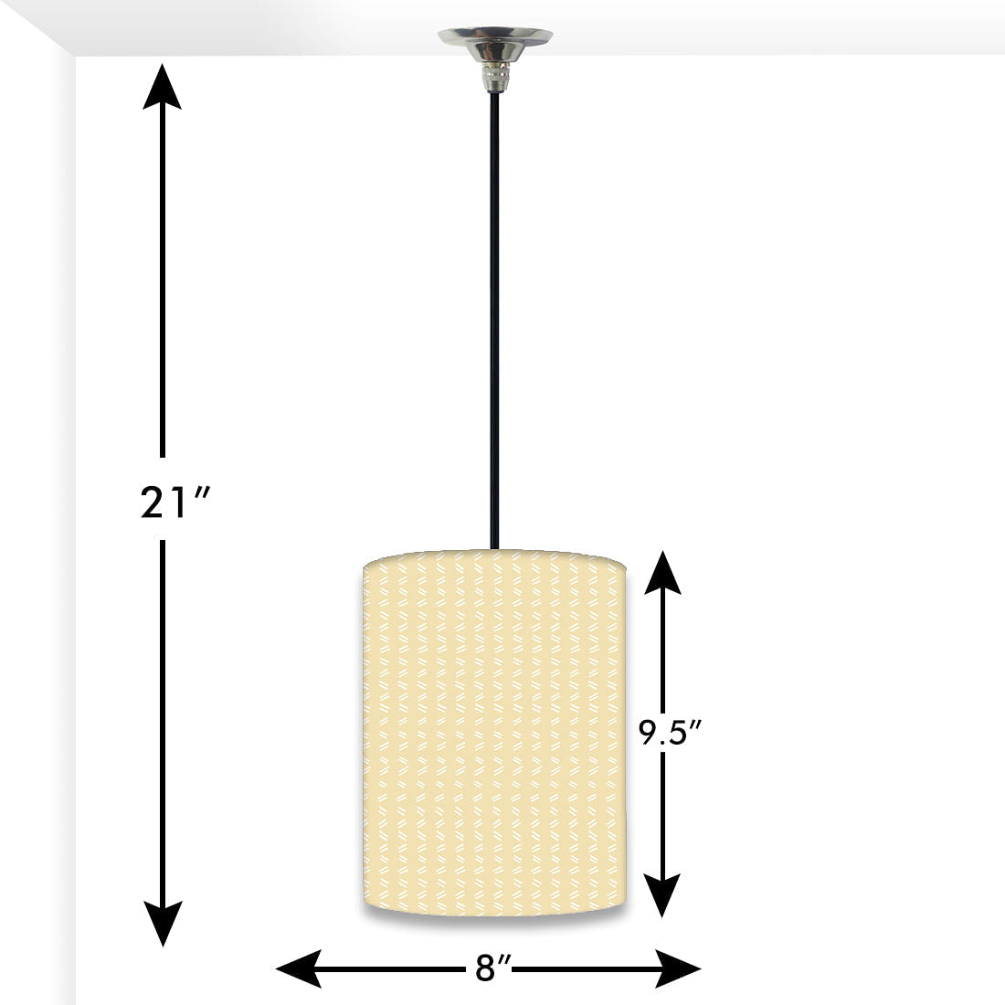 Living Room Pendant Lamp -Yellow Leaf Pattern Nutcase