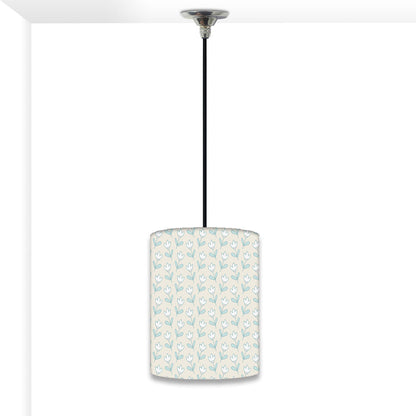 Pretty Small Hanging Pendant Lamp - White Flower Nutcase