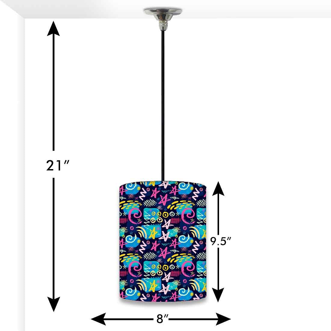 Ceiling Hanging Pendant Lamp Shade - Multicolor Trendy Pattern Nutcase
