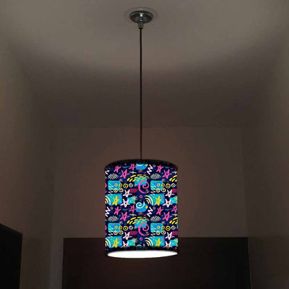 Ceiling Hanging Pendant Lamp Shade - Multicolor Trendy Pattern Nutcase