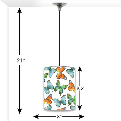 Ceiling Hanging Pendant Lamp Shade - Watercolor Butterflies Nutcase