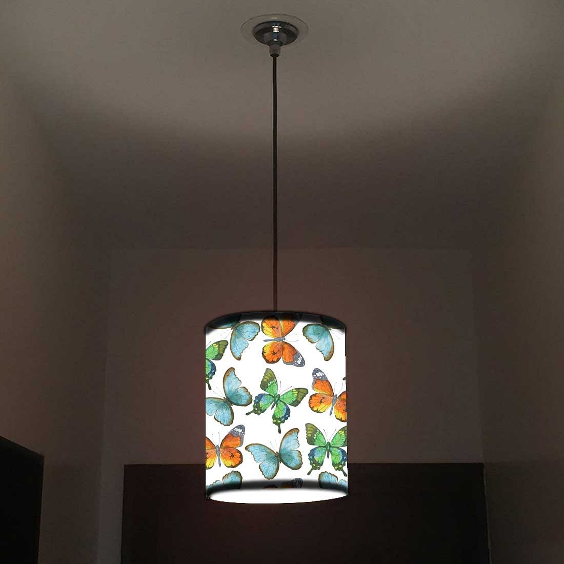 Ceiling Hanging Pendant Lamp Shade - Watercolor Butterflies Nutcase