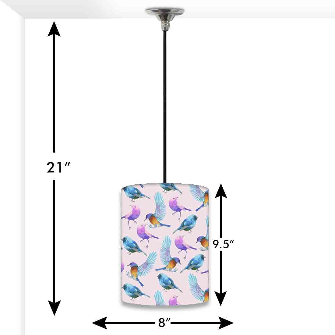 Ceiling Hanging Pendant Lamp Shade - Watercolor Birds Nutcase