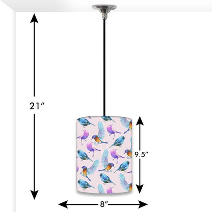 Ceiling Hanging Pendant Lamp Shade - Watercolor Birds Nutcase