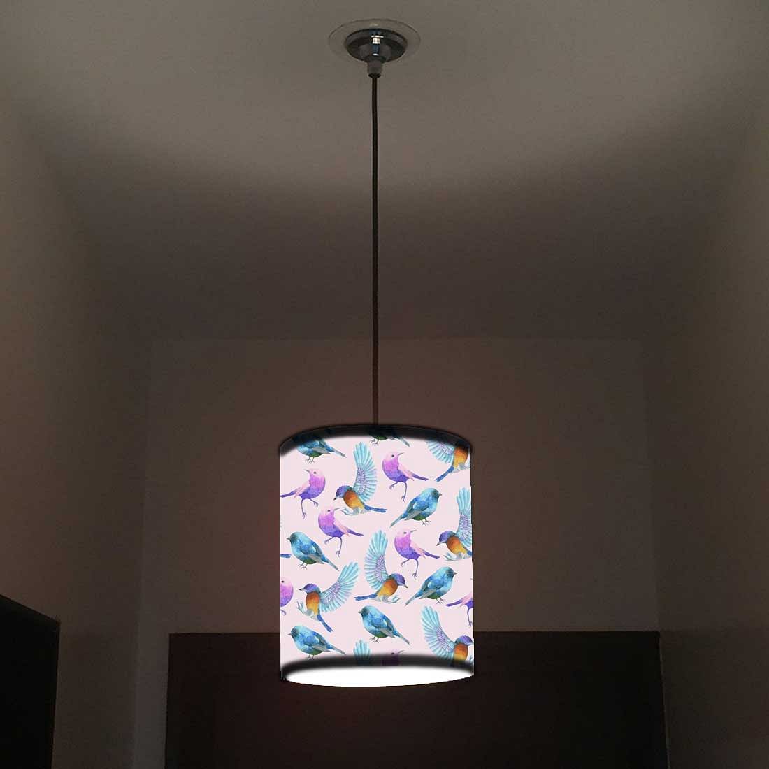 Ceiling Hanging Pendant Lamp Shade - Watercolor Birds Nutcase