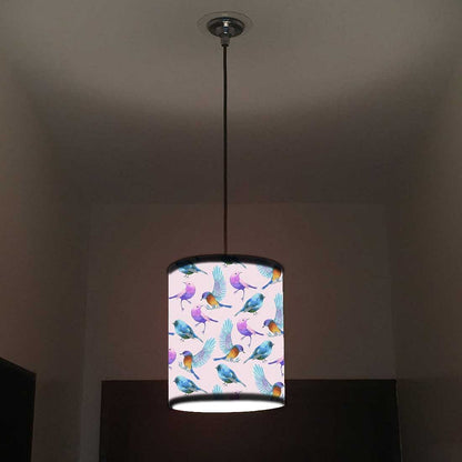 Ceiling Hanging Pendant Lamp Shade - Watercolor Birds Nutcase