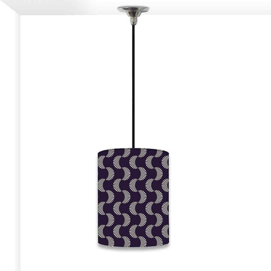 Ceiling Hanging Pendant Lamp Shade - Purple Retro Pattern Nutcase