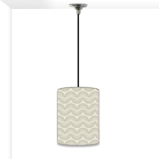 Ceiling Hanging Pendant Lamp Shade - Grey Retro Pattern Nutcase