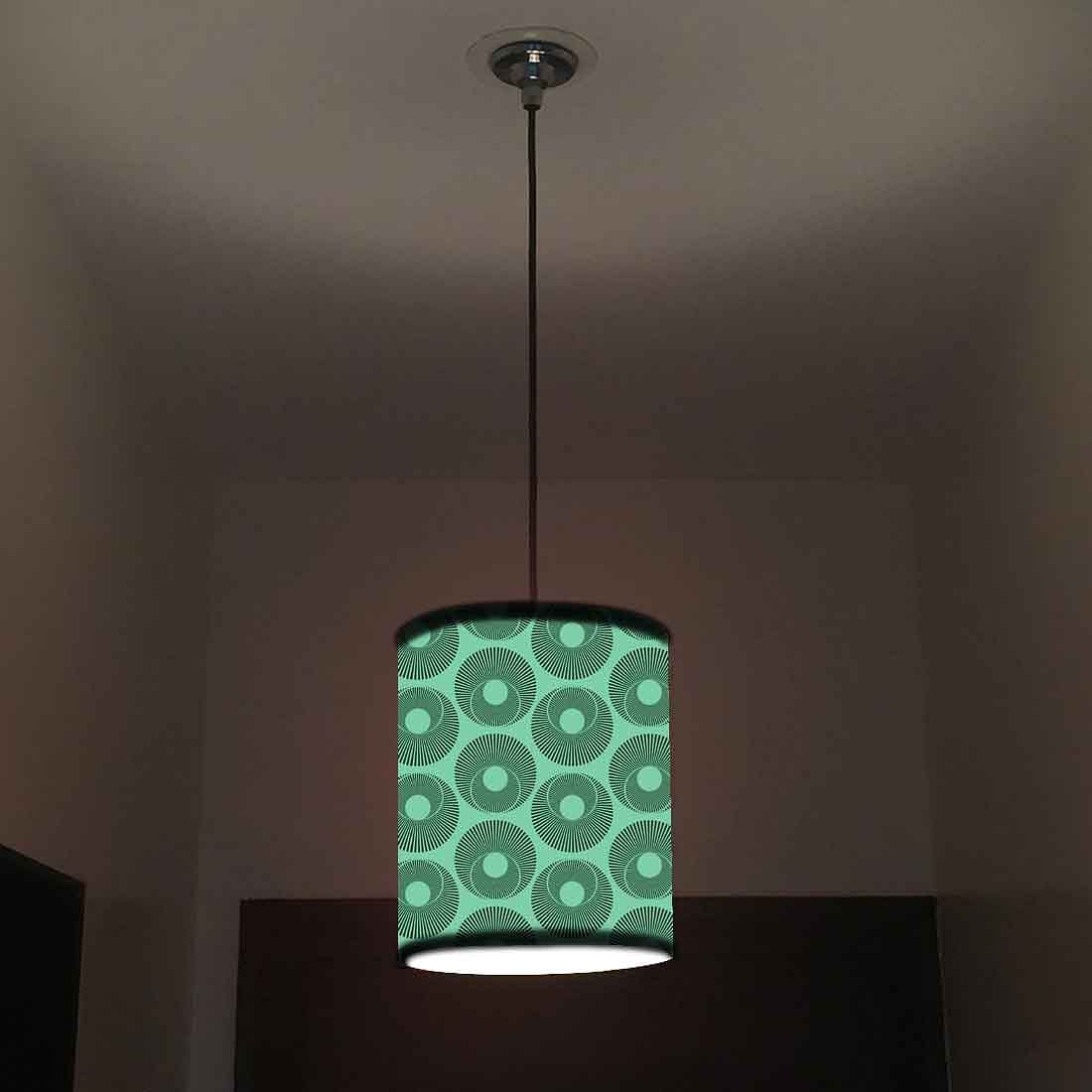 Ceiling Hanging Pendant Lamp Shade - Retro Green Art Nutcase