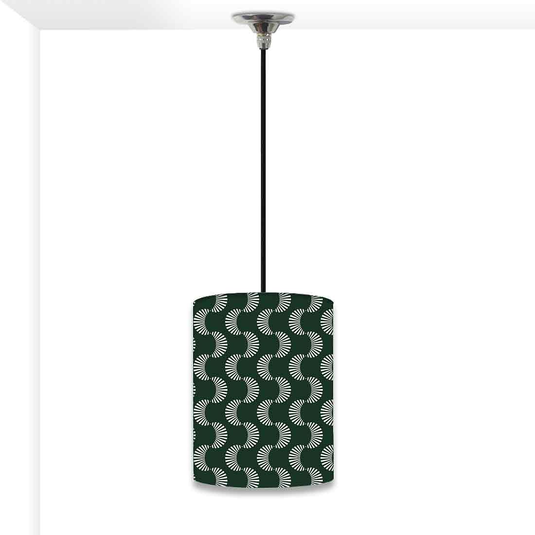 Ceiling Hanging Pendant Lamp Shade - Dark Green Retro Nutcase