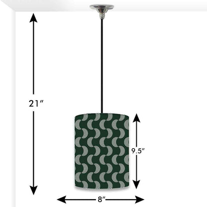 Ceiling Hanging Pendant Lamp Shade - Dark Green Retro Nutcase