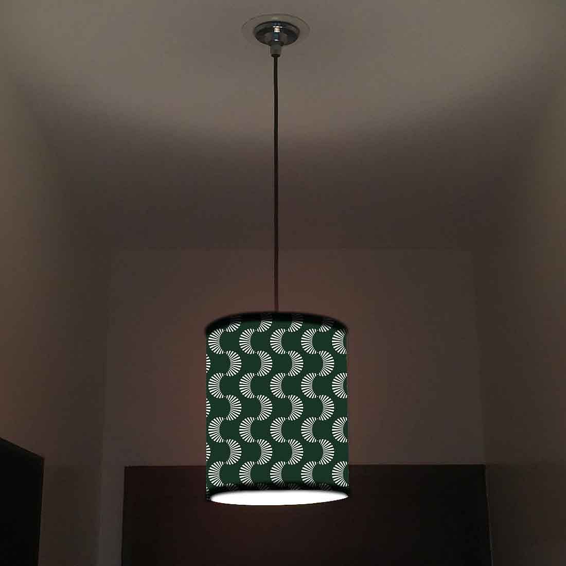 Ceiling Hanging Pendant Lamp Shade - Dark Green Retro Nutcase