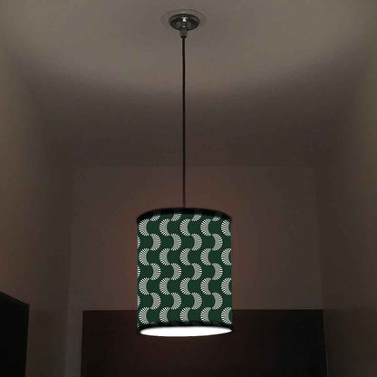 Ceiling Hanging Pendant Lamp Shade - Dark Green Retro Nutcase