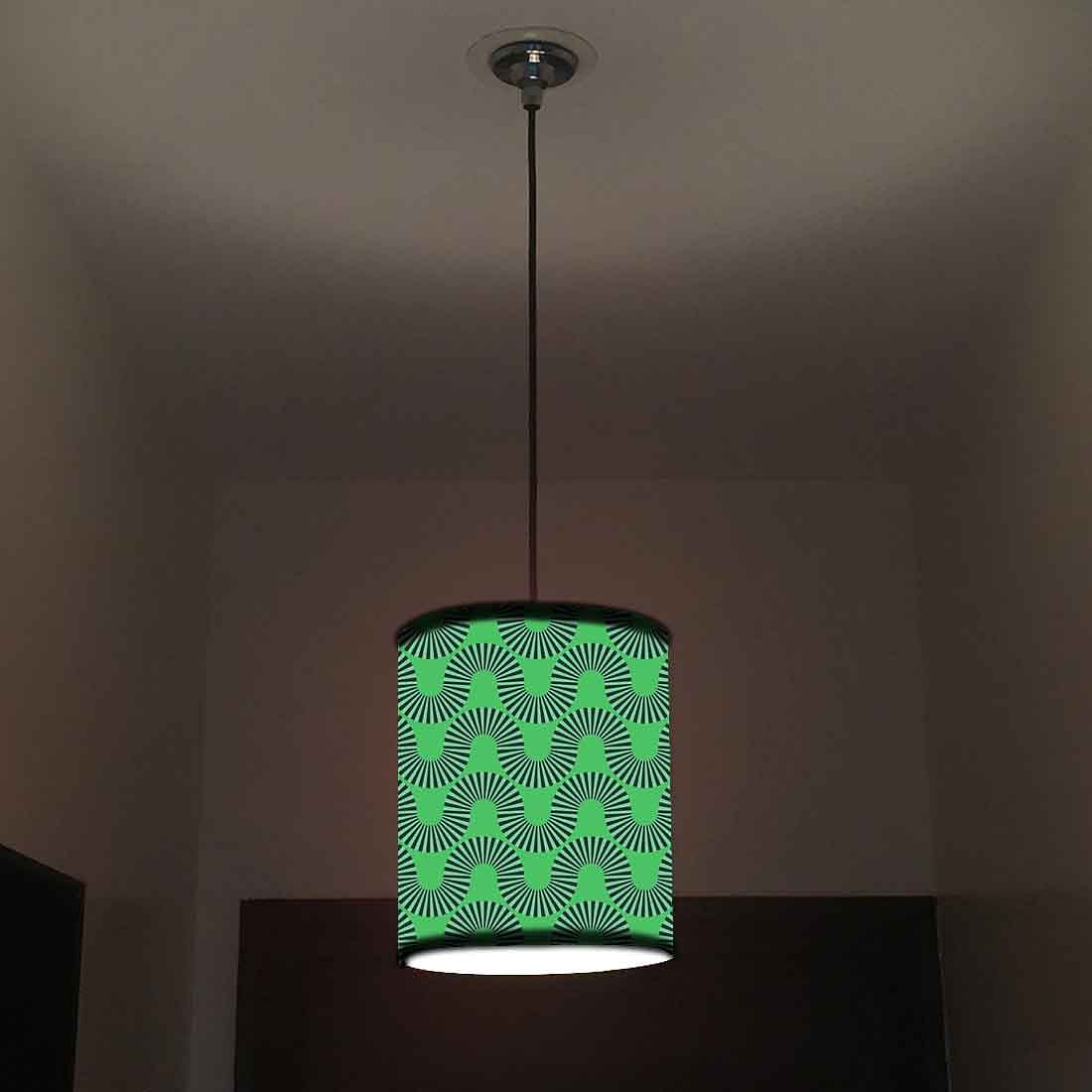 Ceiling Hanging Pendant Lamp Shade - Green Retro Art Nutcase