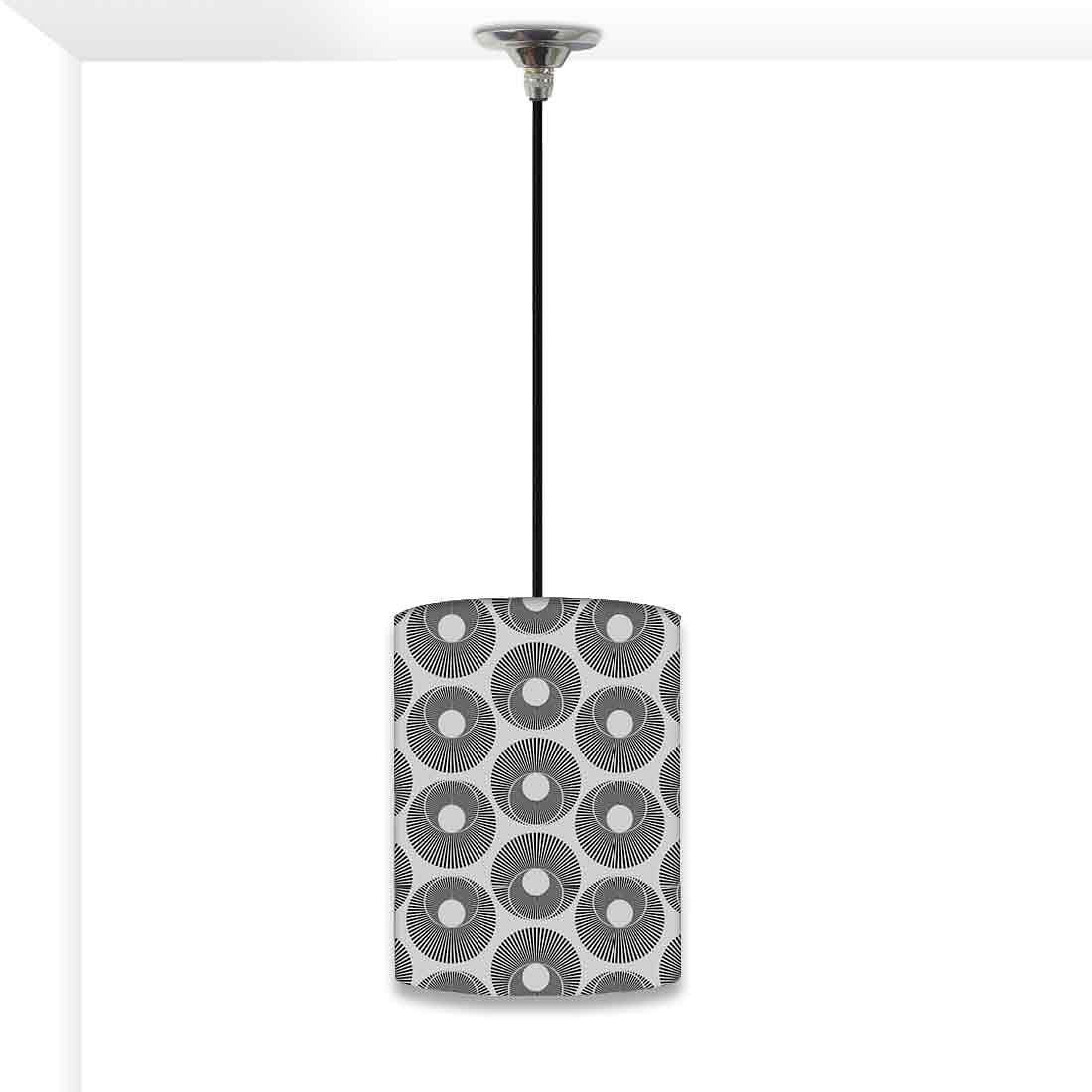 Ceiling Hanging Pendant Lamp Shade - Grey Retro Art Nutcase