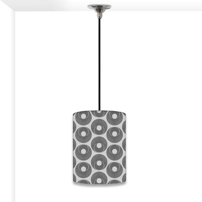 Ceiling Hanging Pendant Lamp Shade - Grey Retro Art Nutcase