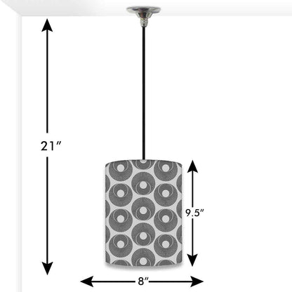 Ceiling Hanging Pendant Lamp Shade - Grey Retro Art Nutcase