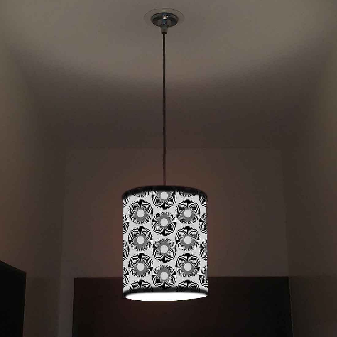 Ceiling Hanging Pendant Lamp Shade - Grey Retro Art Nutcase