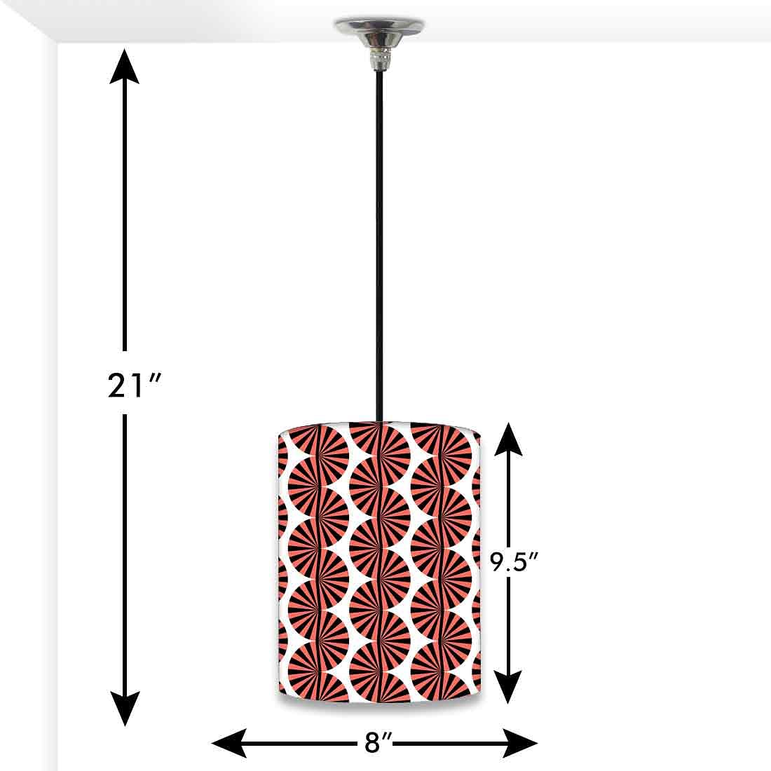 Ceiling Hanging Pendant Lamp Shade - Brown Retro Art Nutcase