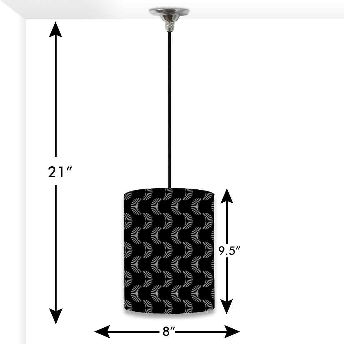 Ceiling Hanging Pendant Lamp Shade - Black Retro Design Nutcase