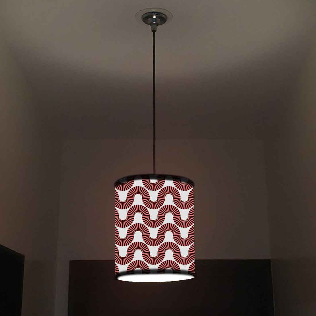 Ceiling Hanging Pendant Lamp Shade - Peach Color Retro Art Nutcase