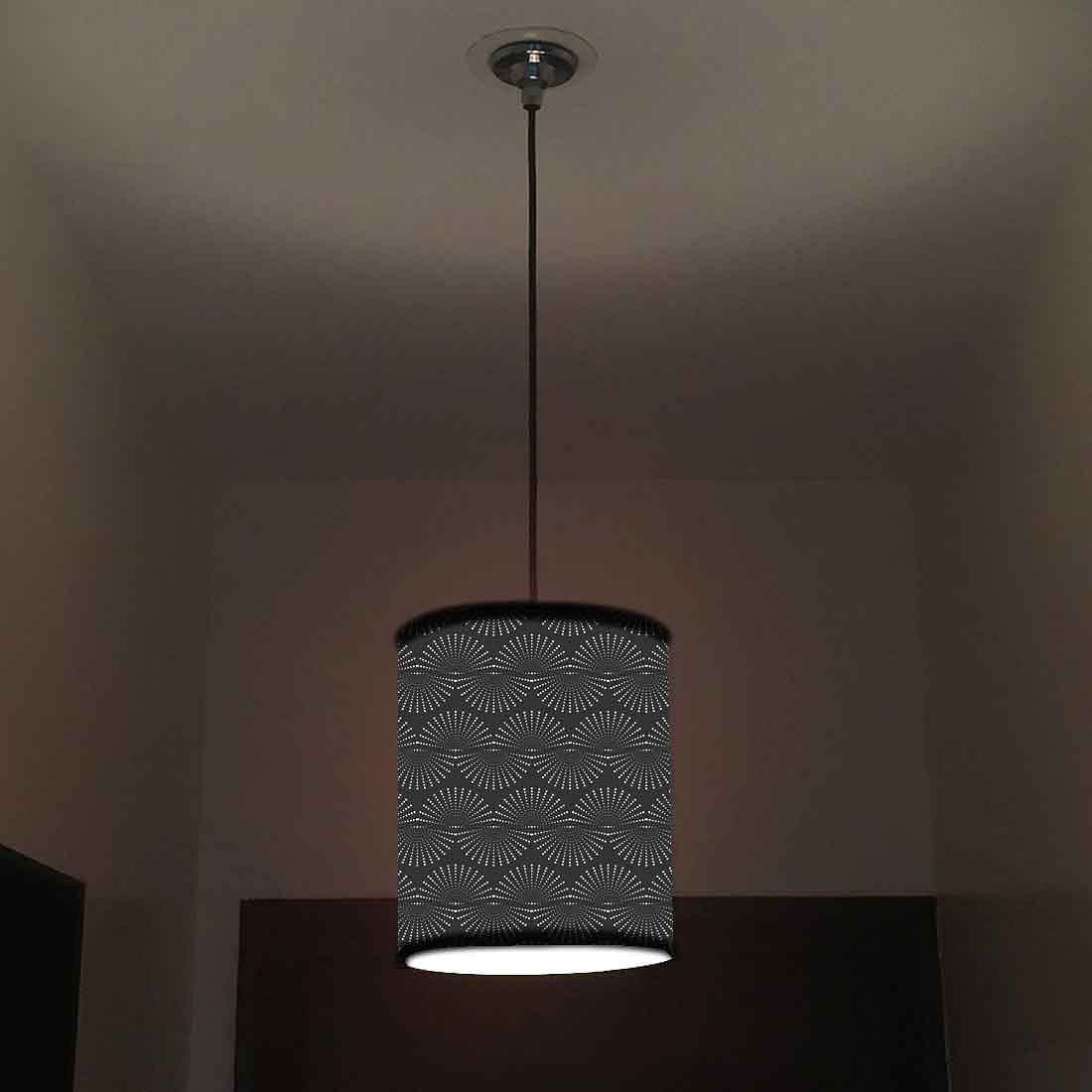 Ceiling Hanging Pendant Lamp Shade - Black And White Retro Pattern Nutcase