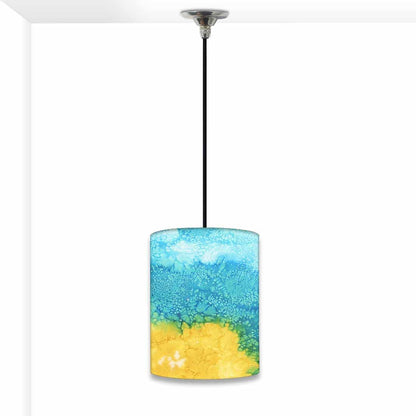 Ceiling Hanging Pendant Lamp Shade - Arctic Space Yellow Green Watercolor Nutcase