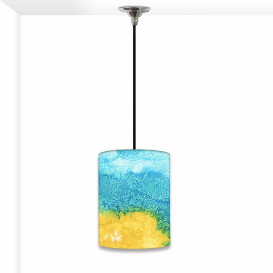 Ceiling Hanging Pendant Lamp Shade - Arctic Space Yellow Green Watercolor Nutcase