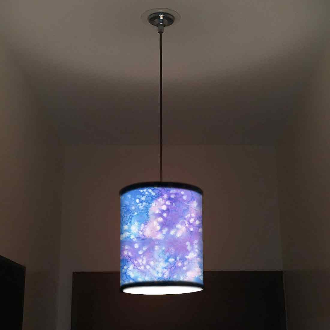 Ceiling Hanging Pendant Lamp Shade - Arctic Space Purple Watercolor Nutcase