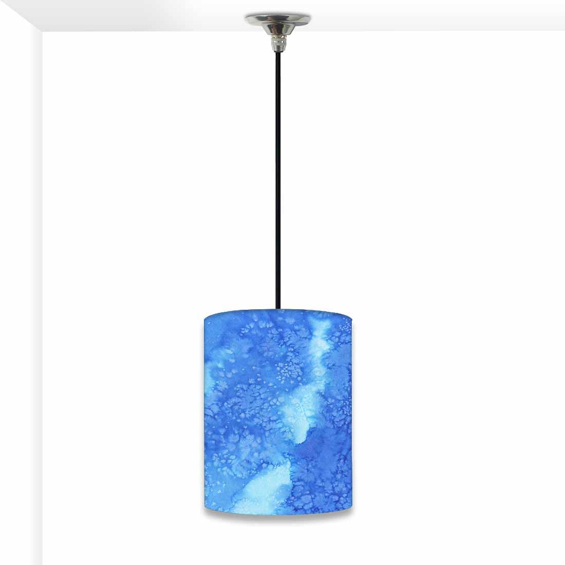 Ceiling Hanging Pendant Lamp Shade - Arctic Space Dark Blue Watercolor Nutcase