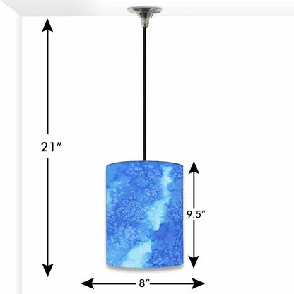Ceiling Hanging Pendant Lamp Shade - Arctic Space Dark Blue Watercolor Nutcase