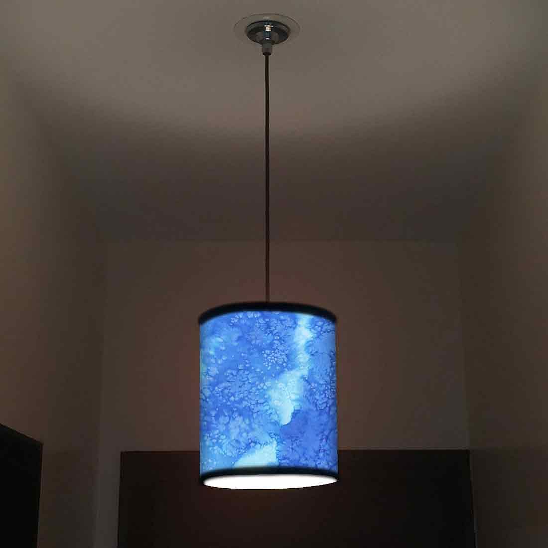 Ceiling Hanging Pendant Lamp Shade - Arctic Space Dark Blue Watercolor Nutcase