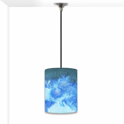 Ceiling Hanging Pendant Lamp Shade - Arctic Space Blue Shades Watercolor Nutcase